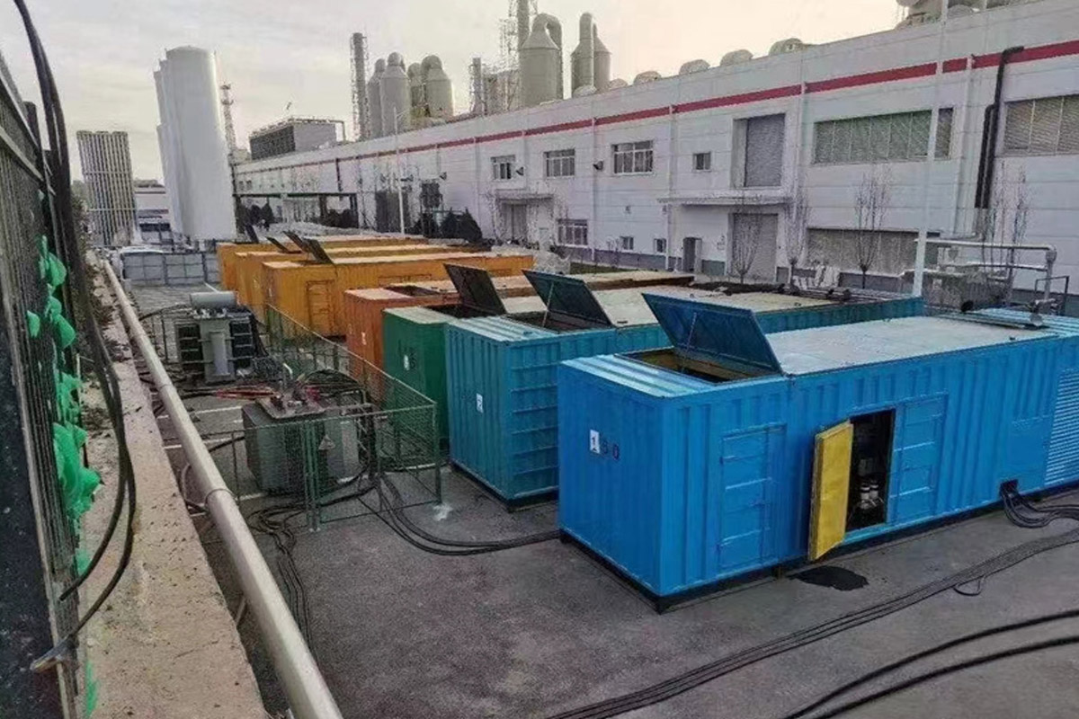 民和发电机租赁施工现场